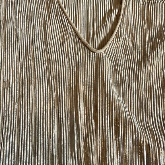 Zara Metallic Ribbed Top Small - Picture 2 of 7